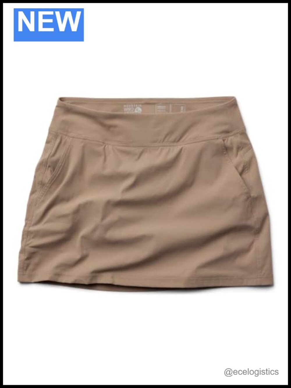 UPF 50+ Nylon Skort with Pockets Pull On Mid Rise